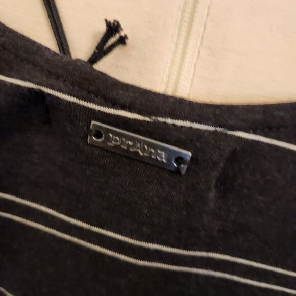 NEW Prana | Black & White Striped Janey Mini Dress with Pockets. Size Large - Picture 7 of 9